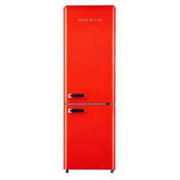Wolkenstein KG250.4RT FR A++ Retro-Kühl-Gefrierkombination (249 l, 1775 mm hoch, Rot)