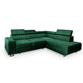 masseno Eckcouch Polyester 3-Sitzer Grün