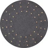 eglo christmas EGLO LED Christbaumdecke, Weihnachtsbaum Rock mit Licht, runde Decke unter Christbaum, Weihnachtsbaumdecke beleuchtet, aus Kunststoff in Grau, warmweiß, mit Kabel, Ø 80 cm