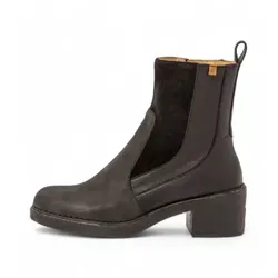 El Naturalista für Damen. 256681101005_001 Lederstiefelette N5668 Ticino schwarz (40), 5 bis 8 cm, Reißverschluss, Lässig