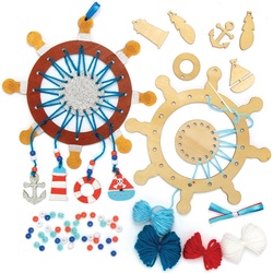 Traumfänger-Bastelsets "Leben am Meer" aus Holz (pro Set 4) Basteln mit Holz