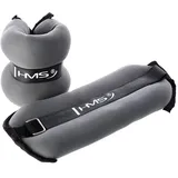 HMS OB05 Gray 2 x 2 kg Gewichte für Arme und Beine aus Neopren mit Klettverschluss, 2 Stück