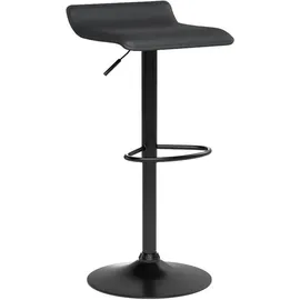 Woltu Barhocker 2er Set, Barstuhl Tresenhocker Bistrohocker Designer Hocker, höhenverstellbar drehbar, Kunstleder Stahl, Schwarz