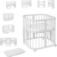 Waldin Babybett 7in1 mit Matratze, mitwachsendes Kinder-Bett