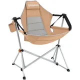 KingCamp Campingstuhl Orchid Schaukel Stuhl Camping Sessel Verstellbar Alu 120kg beige