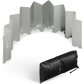 evocamp Windschutz für Gaskocher 16 Lamellen Spirituskocher Outdoor Campingkocher,