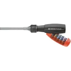 PB Swiss Tools Ratschengriff "Insider 3", mit 1/4-Zoll-Bits, mit Magnet, 100 mm