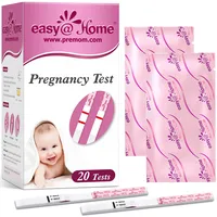 Easy@Home 20 x Schwangerschaftstest Frühtest 10 miu/ml - Empfindliches und Schnelles Test - Frühschwangerschaftstest Ultra Frühtest Schwangerschaft Streifen (20 HCG Tests)
