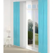 Wirth Schiebegardine Lahnstein (1 St), Paneelwagen, blickdicht, Jacquard, Inkl. Montagezubehör blau 60 cm x 145 cm