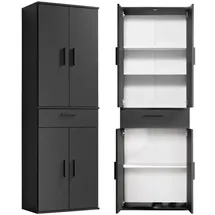 mokebo Mehrzweckschrank 60 x 180 x 34 cm Schwarz