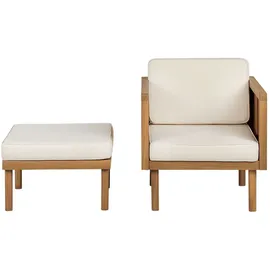 Beliani Lounge Set 5-tlg. Hellbraun