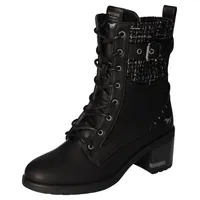 Mustang Winterstiefelette Plateaustiefelette, Schnürboots mit praktischem Innenreißverschluss Gr. 39, schwarz , 34008048-39