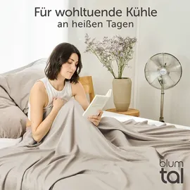 Blumtal Kühldecke 150x200 cm - Bambus Sommerdecke für Sofa & Bett, atmungsaktiv & kühlend – Taupw, ideal als Reisedecke- Taupe - Taupe