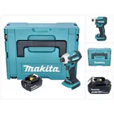 Makita Makita, Bohrmaschine + Akkuschrauber, DTD 172 M1J Akku Schlagschrauber 18 V 180 Nm 1/4" Brushless + 1x Akku 4,0 Ah + ohne (Akkubetrieb)