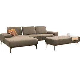 W.Schillig Ecksofa "run, Designsofa mit tollem Sitzkomfort, L-Form", beige (stone z73), B:299cm H:88cm T:178cm, Longlife Xtra-Leder Z73: Naturwalkleder der Luxusklasse aus den erlesensten Rohhäuten.