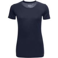 Kaipara - Merino Sportswear Rundhalsshirt Merino Shirt Damen Kurzarm Slimfit 150 (1-tlg) aus reiner Merinowolle Made in Germany blau L