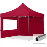 TOOLPORT Faltpavillon Economy 3 x 3 m inkl. 2 Seitenteile rot 59013