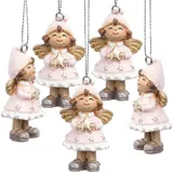 SIKORA BS696 Engel Christbaumschmuck Figur Weihnachtsbaum Anhänger 6er Set