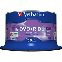 Verbatim DVD+R DL 8,5GB 8x mattes silber 50er Spindel