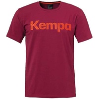 Kempa Herren Graphic T-Shirt, deep rot, S, 200228311