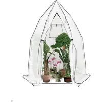 TECHNIGART Foliengewächshaus – Pflanzenzelt für Balkon & Garten – Winterschutz & Frostschutz für Kübelpflanzen – mit Reißverschluss & Fenster – Überwinterungszelt für Tomaten & Blumen