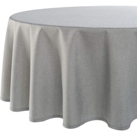 Delindo Lifestyle Tischdecke Wien Home, Moderne Tischwäsche mit Fleckschutz für das ganze Jahr, grau, 160x220 cm oval