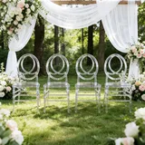 Wedding Chair,dining Chair,set Of 4,plastic Seat