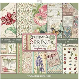Stamperia Motivpapier Spring Botanic 10 Blatt 30,5 x 30,5 cm