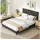 Costway Polsterbett 160 x 200 cm Grau