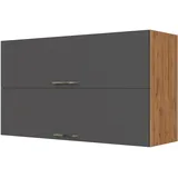 Held Möbel Klapphängeschrank Sorrento BxHxT 100x57x34 cm Anthrazit-Wotaneiche