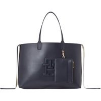 Tommy Hilfiger Damen Tote Bag Tasche Iconic Tommy Tote mit Innentasche, Mehrfarbig (Space Blue), Onesize