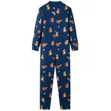 vidaXL Kinder-Schlafanzug Einteiler Jeansblau 92