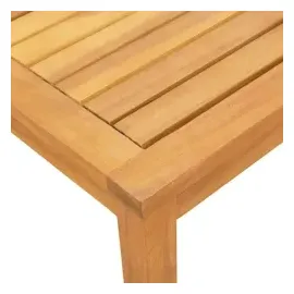 vidaXL Sonnenliegen 2 Stk. mit Tisch Creme Massivholz Akazie Textilene