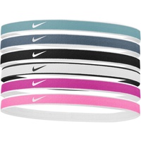 Nike Swoosh Sport Haarbänder mit Silikonstreifen 412 ocean bliss/noise aqua/black