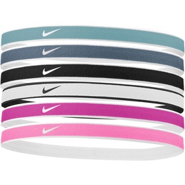 Nike Swoosh Sport Haarbänder mit Silikonstreifen 412 ocean bliss/noise aqua/black