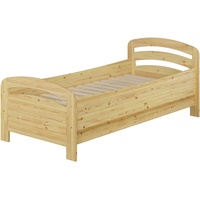 Seniorenbett extra hoch 90x220 Kiefer massiv mit wählbarem Zubehör V60.43-09-220