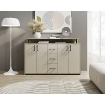 HBZ Drivno Sideboard 139 x 90 x 34 cm Beige / Artisan Eiche