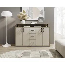 HBZ Drivno Sideboard 139 x 90 x 34 cm Beige / Artisan Eiche