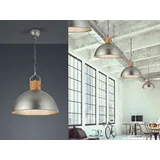 meineWunschleuchte Retro Pendelleuchte 1-flg. Ø 45 cm Metall silber