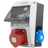 Doktorvolt Wandverteiler XS-S 16A 2x230V IP44 Stromverteiler Komplett Verdrahtet Doktorvolt DV-5107-D