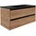 Fackelmann Waschtischunterschrank Vita 100 cm x 50 cm x 46 cm Oak Griff Schwarz
