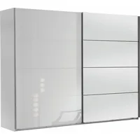 WIMEX Schwebetürenschrank »Easy«, mit Glas und Spiegel, weiß