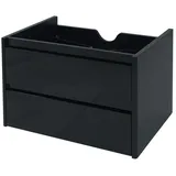 MCW Waschbeckenunterschrank MCW-B19, Waschtischunterschrank Waschtisch Badezimmer, hochglanz Soft-Close 50x60cm ~ schwarz