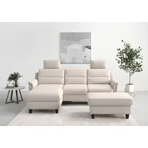 sit&more Ecksofa SIT & MORE "Farö L-Form", grau (elephant), B:234cm H:90cm T:168cm, Sofas, Ecksofa, inklusive Federkern, wahlweise mit Bettfunktion und Bettkasten
