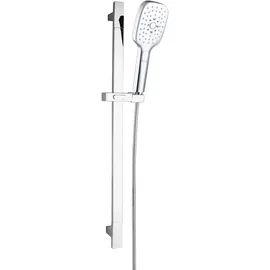Marwell Quattro II Duschsystem mit Duschstange Silber 150x9,3cm