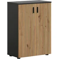 Möbel Boss Mone Badhochschrank 60 x 81 cm Basalt Nachbildung/Artisan Oak Nachbildung