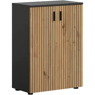 Möbel Boss Mone Badhochschrank 60 x 81 cm Basalt Nachbildung/Artisan Oak Nachbildung