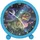 DEPESCHE Dino World Wecker GALAXY blau