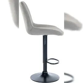 CLP 2er Set Barhocker Toni Samt I Höhenverstellbarer Barstuhl Mit Metallgestell I Thekenhocker Mit Integrierter Fußstütze