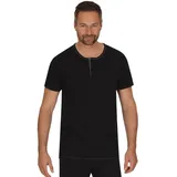 Trigema T-Shirt »TRIGEMA T-Shirt Knopfleiste aus Biobaumwolle«, (1 tlg.), schwarz